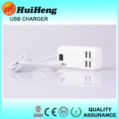 Hot-sales travel 4 port desktop usb wall charger mobile phone accessories charger